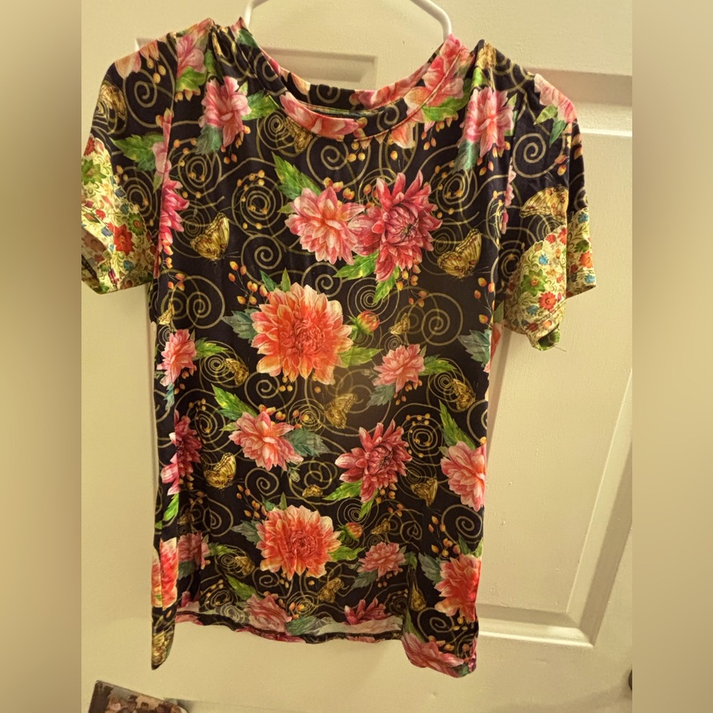 Johnny Was Floral Short Sleeve Shirt